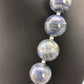 Authentic Native American Handmade | Navajo Sterling Silver Denim Lapis Bead Necklace | 20" | 16mm