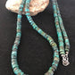 Navajo Turquoise Heishi Bead Necklace | 7mm | Sterling Silver | Authentic Native American Handmade | 31" | 3725