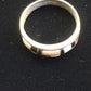 Navajo Sterling Silver Onyx & Picture Jasper Inlay Ring | Sz 13.5 | Authentic Native American Handmade | 1592
