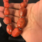 Navajo Apple Coral Sponge Bead Necklace | Sterling Silver | Authentic Native American Handmade | 22" | 8526