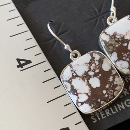 Southwestern Women's Navajo Wild Horse Earrings | Sterling Silver | Authentic Native American Handmade | 12783