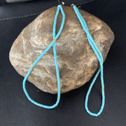 Navajo Silver Heishi Beads Turquoise Earrings | Sterling Silver | 5" | 13504