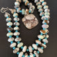 Men's Navajo Wild Horse Turquoise Pendant Necklace | Sterling Silver | Authentic Native American Handmade | 10265