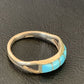 Navajo Blue Turquoise Inlay Band Ring | Sz 9.5 | Authentic Native American Handmade | 12395