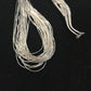 Native American Heishi Tubes Necklace | 30 Strands Liquid Sterling Silver | 23" | 8481