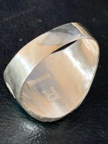 Southwestern Navajo Blue Kingman Turquoise Ring | Sterling Silver | Sz 12 | 14157