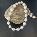 Native American White Freshwater Pearl Necklace | Gold Filled Beads | 20" | 14322
