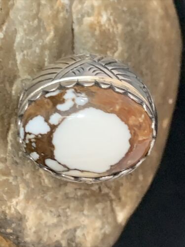 Southwestern Men's XL Ring | Wild Horse Turquoise | Sterling Silver | Sz 8.5 | 13775 - Masha USA