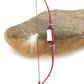 Native American Red Leather Bow Model Car Charm Dangle | Navajo Handmade | 6.5" | 8891