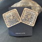 Navajo Sterling Silver Stamped Earrings | Authentic Native American Handmade | 1668