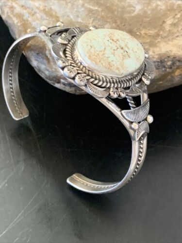 High-Grade Dry Creek Turquoise Cuff Bracelet | Navajo Sterling Silver | Authentic Native American Jewelry | 2083