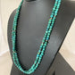 Navajo Sterling Heishi Blue Green Turquoise Bead Necklace Pendant | Authentic Native American Handmade | 02024