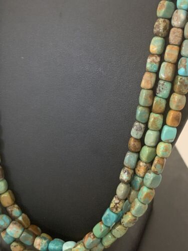 Navajo Green Turquoise Necklace | Sterling Silver | Authentic Native American Handmade | 610