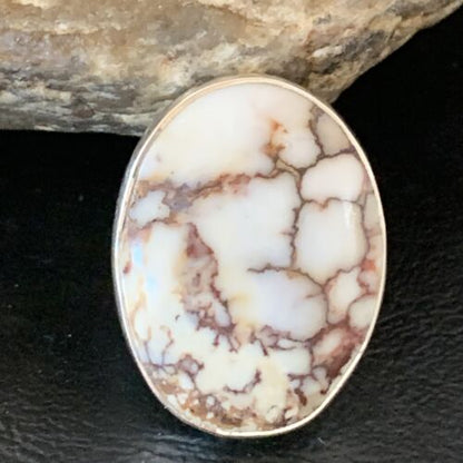Navajo Wild Horse Turquoise Ring | Sterling Silver | Sz 7.5 | Authentic Native American Handmade | 10491