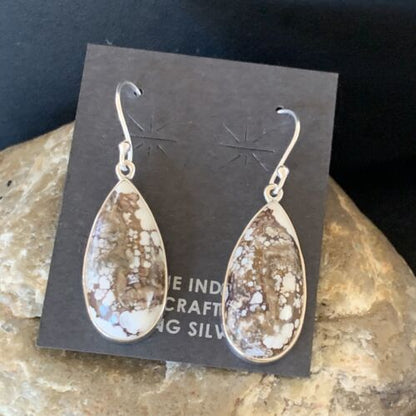Southwestern Women's Navajo Wild Horse Earrings | Sterling Silver | Authentic Native American Handmade | 12780