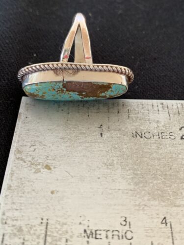 Native American Navajo Sterling Silver Turquoise #8 Ring | Sz 8.5 | 320