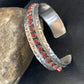 Zuni Red Coral Cuff Bracelet | Sterling Silver | Authentic Native American Handmade | 14179