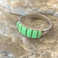 Navajo Green Gaspeite Inlay Ring | Sterling Silver | Sz 7 | Authentic Native American Handmade | 12463