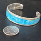Native American Women's Blue Sleeping Beauty Turquoise Inlay Cuff Bracelet | Sterling Silver | 14321