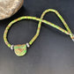 Navajo Green Gaspeite Turquoise Pendant | Sterling Silver | Authentic Native American Handmade | 13913