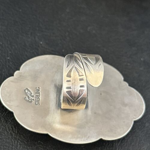 Adjustable Wild Horse Turquoise Ring | Sz 8 | Sterling Silver | Authentic Native American Handmade | 14318