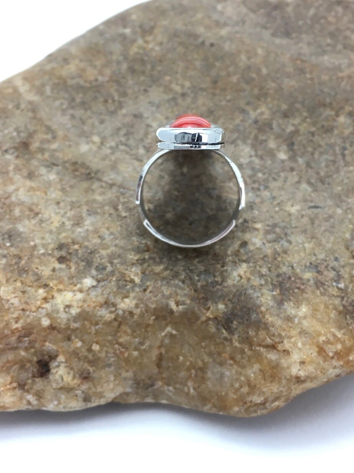 Navajo Red Spiny Oyster Cluster Ring | Authentic Native American Sterling Silver | Multi-Stone | Sz 8.75 | 2586