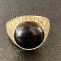 Men's XL Navajo Black Onyx Ring | Sterling Silver | Sz 14 | Authentic Native American Handmade | 11957