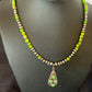 Navajo Green Gaspeite Turquoise Pendant | Authentic Native American Sterling Silver | Multi-Stone | 12265