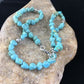 Native American Sterling Silver Blue Turquoise Necklace | 18" | Authentic Handmade | 10025