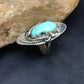 Navajo Turquoise Ring by Yazzie Platero | Sterling Silver | Sz 7.25 | Authentic Native American Handmade | 2510