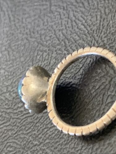 Navajo Blue Kingman Turquoise Pinky Ring | Sterling Silver | Sz 4.5 | Authentic Native American Handmade | 12461