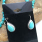 Native American Turquoise Nugget Necklace, Earrings & Bracelet Set | Sterling Silver | Handmade Navajo Jewelry | 3145
