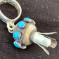 Navajo Turquoise Naja Pendant | Sterling Silver | Native American Handmade | 1" | 1047