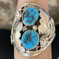 Navajo Kingman Turquoise Multi-Stone Ring | Authentic Native American Sterling Silver | Sz 11 | 14178