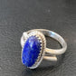 Women's Adjustable Navajo Lapis Lazuli Ring | Sterling Silver | Sz 7.5 | Authentic Native American Handmade | 12451
