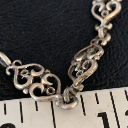 Old Pawn Navajo Sterling Silver Link Bracelet | 8" | Authentic Native American Handmade | 13730