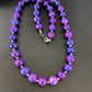 Navajo Pearls Purple Sugilite Bead Necklace | Sterling Silver | Authentic Native American Handmade | 20" | 11805