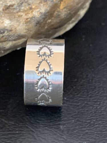 Native American XL Men's Band | Navajo Stamped Sterling Silver Ring | Sz 12 | 1506