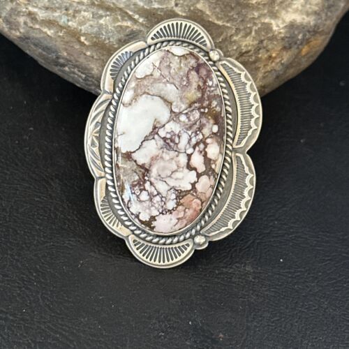 Adjustable Wild Horse Turquoise Ring | Sz 8 | Sterling Silver | Authentic Native American Handmade | 14318