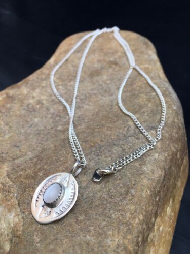Navajo Mother of Pearls Turquoise Pendant Necklace | Sterling Silver | Authentic Native American Handmade | 18" | 8954