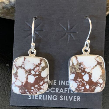 Southwestern Women's Navajo Wild Horse Earrings | Sterling Silver | Authentic Native American Handmade | 12783