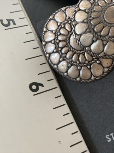 Old Pawn Women's Southwestern Sterling Silver Oval Stud Earrings | 1" | 13000