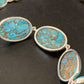 Navajo Blue Mojave Turquoise Pendant Necklace | Sterling Silver | 18" | Authentic Native American Handmade | 11635