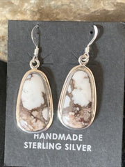Native American Women's Wild Horse Earrings | Sterling Silver | Navajo Handmade | 14085