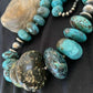 Men's Navajo Pearl Sterling Silver & Natural Blue Turquoise Graduated Necklace | Authentic Native American | 21"