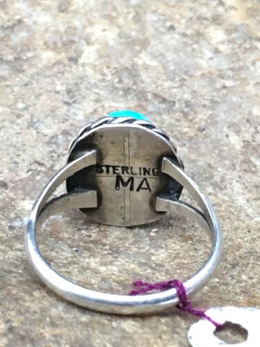 Native American Kingman Turquoise Navajo Ring | Sterling Silver | Sz 4.5 | 4450