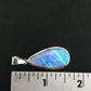 Native American Navajo Blue Opal Inlay Pendant | Sterling Silver | 1.75" | 1124