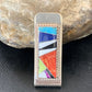 Men's Navajo Turquoise Money Clip | Sterling Silver Inlay | Authentic Native American Handmade | 11729
