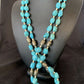 Native American Santo Domingo Shell Nugget Turquoise Necklace | 26" | Authentic Handmade | 12000