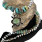 Men's Spiderweb Turquoise Pendant | Navajo Pearls Sterling Silver Necklace | Authentic Native American Handmade | 1017